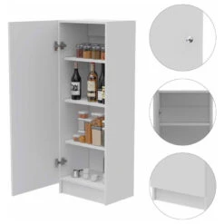 FM FURNITURE Miami Pantry, White -Kitchen Storage Store b7810b61035158a1 1883 w800 h800 b1 p0