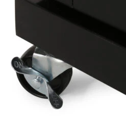 Negley Contemporary Kitchen Cart With Wheels, Black + Natural 16 Negley Contemporary Kitchen Cart With Wheels, Black + Natural -Kitchen Storage Store bb21543f00e60c6e 8981 w800 h800 b0 p0