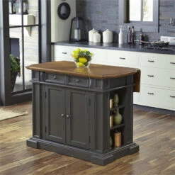 Homestyles Americana Wood Kitchen Island In Gray -Kitchen Storage Store bb3190da0f2e32d5 9187 w800 h800 b0 p0