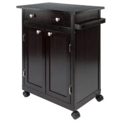 Savannah Utility Kitchen Cart, Espresso