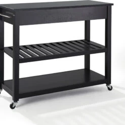 Crosley Solid Black Granite Top Kitchen Cart/Island, Optional Stool Storage, Black 11 Crosley Solid Black Granite Top Kitchen Cart/Island, Optional Stool Storage, Black -Kitchen Storage Store bf31f00e06463dc4 0208 w800 h800 b0 p0