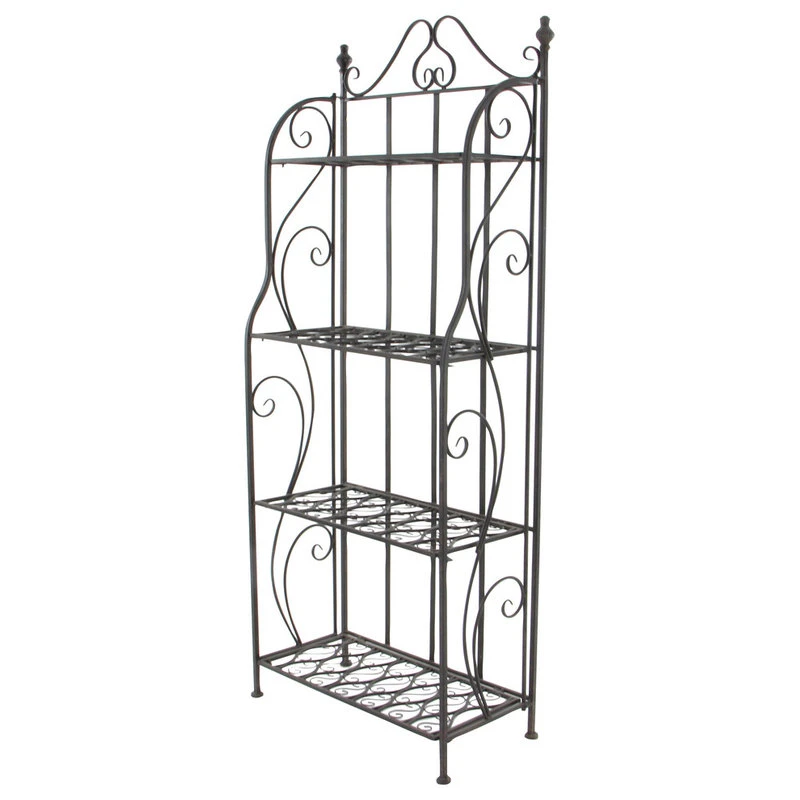 Traditional Black Metal Bakers Rack 63376 5 Traditional Black Metal Bakers Rack 63376 - Image 3