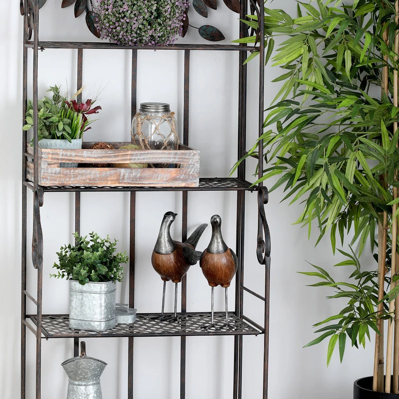 Traditional Black Metal Bakers Rack 63376 4 Traditional Black Metal Bakers Rack 63376 - Image 2