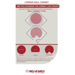 Polymer Full-Circle 2-Shelf Lazy Susan For Corner Wall Cabinet, White, 18"W -Kitchen Storage Store c45115a10e7a5d9d 8036 w800 h800 b1 p0