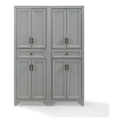 Crosley Tara 4 Door Pantry Set In Distressed Gray (Set Of 2) 10 Crosley Tara 4 Door Pantry Set In Distressed Gray (Set Of 2) -Kitchen Storage Store c4918b410e6b102d 6287 w800 h800 b1 p0