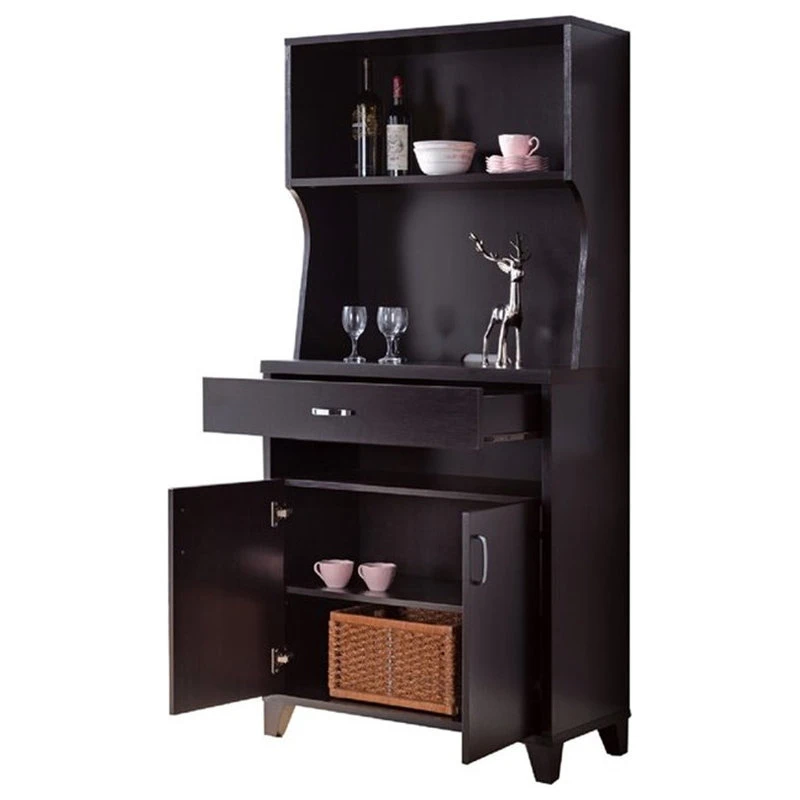 Benjara 15.5" 2-door Transitional Wood Bakers Cabinet With 1 Drawer In Brown 5 Benjara 15.5" 2-door Transitional Wood Bakers Cabinet With 1 Drawer In Brown - Image 3