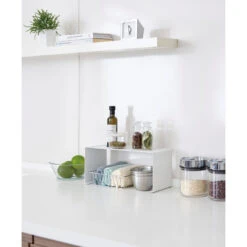 Stackable Countertop Shelf, Steel, Small, Holds 6.6 Lbs, Stackable, White, Small -Kitchen Storage Store c7e1f966025ad527 9581 w800 h800 b0 p0