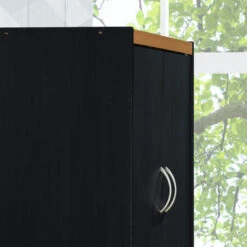 4-Door Kitchen Pantry With 4-Shelves, 5-Compartments, Black-Beech 11 4-Door Kitchen Pantry With 4-Shelves, 5-Compartments, Black-Beech -Kitchen Storage Store c83117b30112b69d 1938 w800 h800 b0 p0