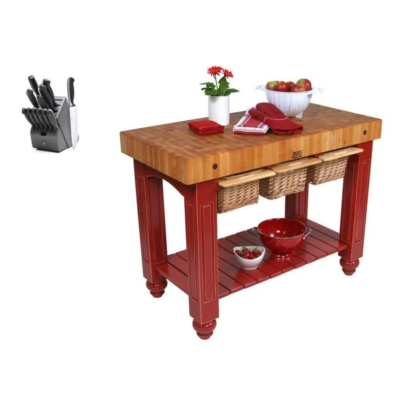 John Boos 48"x24 Block And Henkels Knife Set 3 John Boos 48"x24 Block And Henkels Knife Set