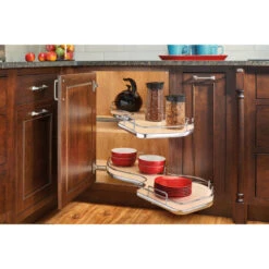 Solid Surface 2-Shelf Blind Corner Organizer For Blind Left Cabinet, 33" -Kitchen Storage Store cb91db760258574d 8036 w800 h800 b0 p0