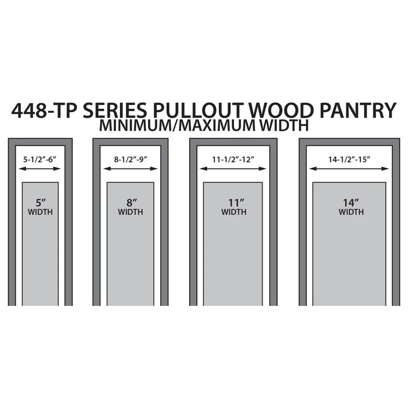 Wood Tall Cabinet Pull Out Pantry Organizer With Soft Close, 11" 7 Wood Tall Cabinet Pull Out Pantry Organizer With Soft Close, 11" - Image 5