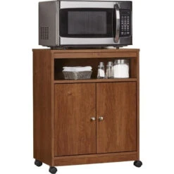 Altra Furniture Landry Microwave Cart In Bank Alder -Kitchen Storage Store d0e133d007e55956 5383 w800 h800 b1 p0