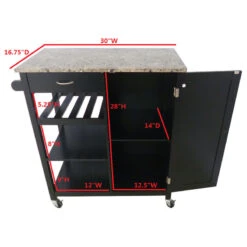 Charlotte Wood And Marble Kitchen Storage Cart, White 9 Charlotte Wood And Marble Kitchen Storage Cart, White -Kitchen Storage Store d3e1b3dd0a3414bd 6738 w800 h800 b1 p0