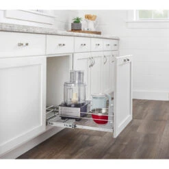 Single Tier Bottom Mount Pull Out Steel Wire Organizer, 21" -Kitchen Storage Store d411aa1b025857db 8067 w800 h800 b0 p0