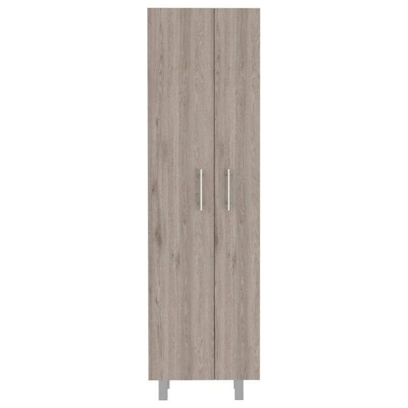 FM FURNITURE Norway Broom Closet Pantry, Light Gray/White 3 FM FURNITURE Norway Broom Closet Pantry, Light Gray/White