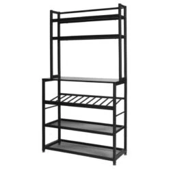 Better Home Products 6 Tier Metal Kitchen Baker's Rack With Wine Rack In Black 9 Better Home Products 6 Tier Metal Kitchen Baker's Rack With Wine Rack In Black -Kitchen Storage Store d6519a6c030cbaad 4629 w800 h800 b1 p0
