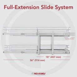 Two-Tier Bottom Mount Pull Out Steel Wire Organizer, 8.75" 15 Two-Tier Bottom Mount Pull Out Steel Wire Organizer, 8.75" -Kitchen Storage Store d6910edf02585abf 8042 w800 h800 b0 p0