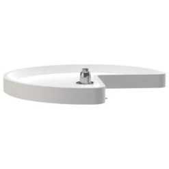 Kidney 1-Shelf Lazy Susan For Corner Base Cabinet, White, 24"W