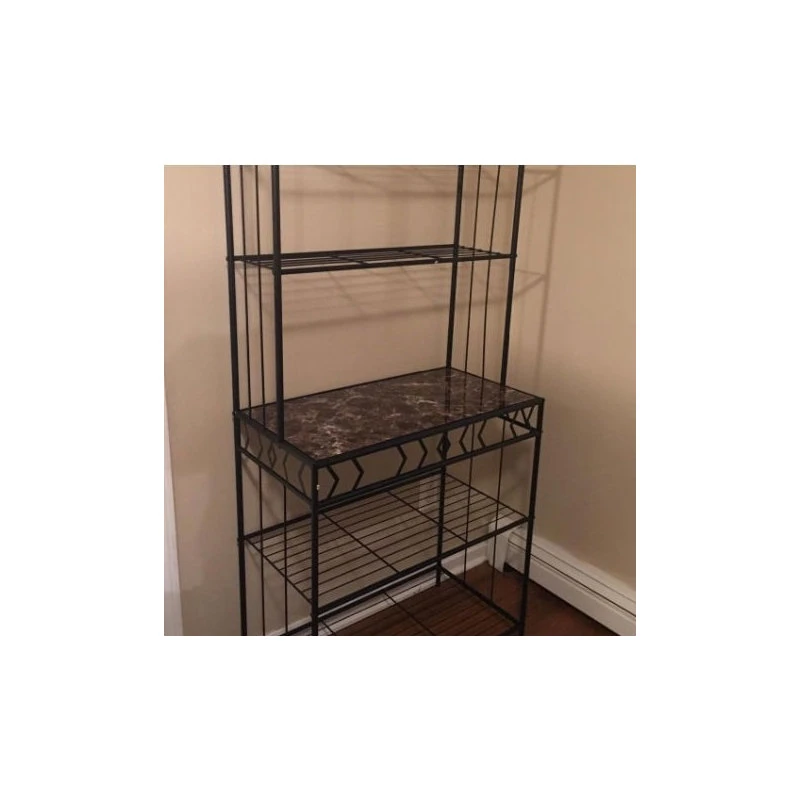 Amazing Kitchen Bakers Rack, Black Metal 4 Amazing Kitchen Bakers Rack, Black Metal - Image 2