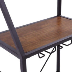 Industrial Bakers Rack, Metal Frame With Arched Top & Rustic Brown Shelves -Kitchen Storage Store df1169f802a0187c 1698 w800 h800 b0 p0