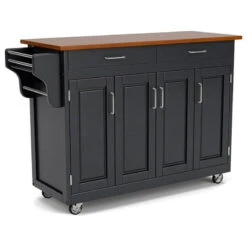 Homestyles Create-a-Cart Wood Rolling Kitchen Cart In Black 9 Homestyles Create-a-Cart Wood Rolling Kitchen Cart In Black -Kitchen Storage Store dff174d603e5e4ca 5144 w800 h800 b1 p0