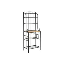 Boraam Praha Metal Bakers Rack With Black Finish 12503