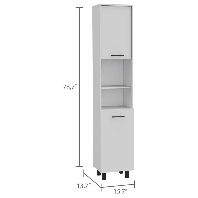 FM FURNITURE Sheffield Pantry Cabinet, White 9 FM FURNITURE Sheffield Pantry Cabinet, White - Image 7