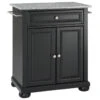 Crosley Alexandria Solid Granite Top Portable Kitchen Island, Black Finish -Kitchen Storage Store e2d1bef802fe7859 3601 w800 h800 b1 p0