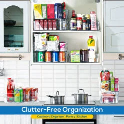 Set Of 8 Pantry Organizers Clear Plastic Pantry Storage Racks -Kitchen Storage Store e2f1e04b01ada2cd 3776 w800 h800 b0 p0