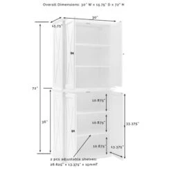 Crosley Clifton Tall Pantry Distressed White 2 Stackable Pantries 19 Crosley Clifton Tall Pantry Distressed White 2 Stackable Pantries -Kitchen Storage Store e4e180200f73ba2e 0161 w800 h800 b1 p0