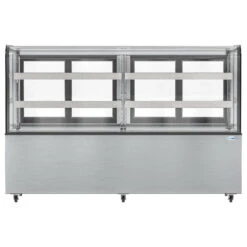 71 In. Dry Bakery Display Case With Front Curved Glass Protection - 20 Cu. Ft.