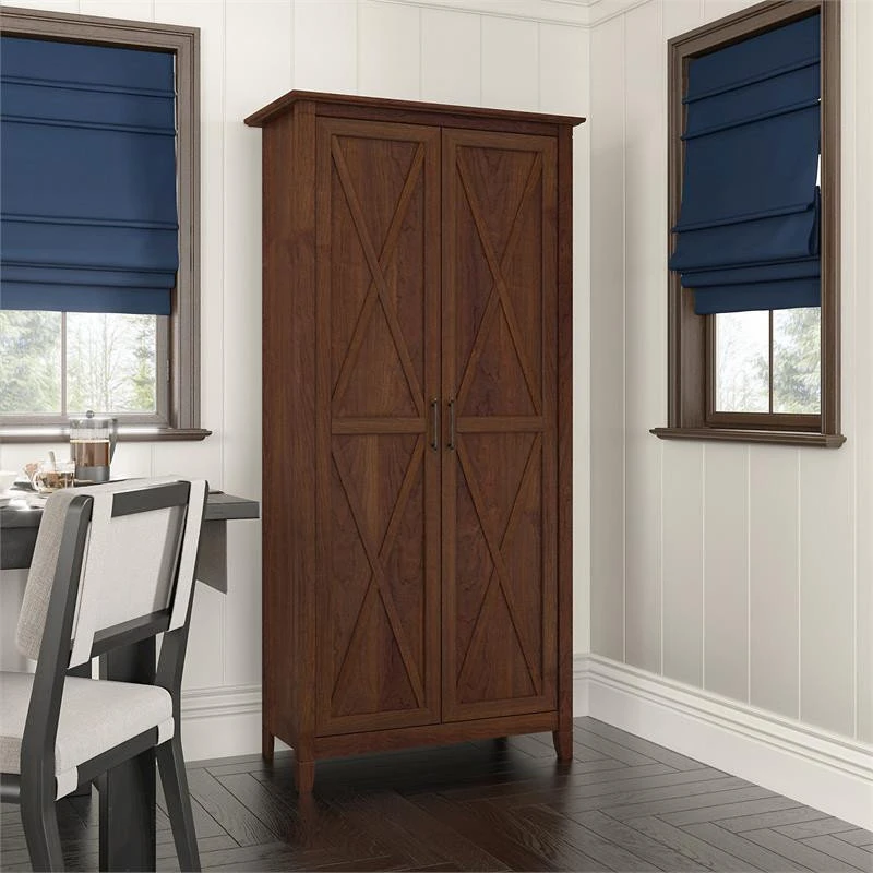 Key West Kitchen Pantry Cabinet In Cherry - Engineered Wood 4 Key West Kitchen Pantry Cabinet In Cherry - Engineered Wood - Image 2