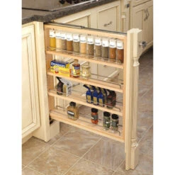 Wood Base Filler Pull Out Organizer For New Kitchen Applications, 3" 14 Wood Base Filler Pull Out Organizer For New Kitchen Applications, 3" -Kitchen Storage Store edc1db4a02585b03 8029 w800 h800 b0 p0