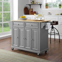 Crosley Natural Wood Top Kitchen Cart/Island, Vintage Grey 10 Crosley Natural Wood Top Kitchen Cart/Island, Vintage Grey -Kitchen Storage Store ede1b3730d5bf95a 0160 w800 h800 b0 p0