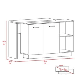 Creta Kitchen Island, White -Kitchen Storage Store ef11d0e002bdb20b 2973 w800 h800 b0 p0