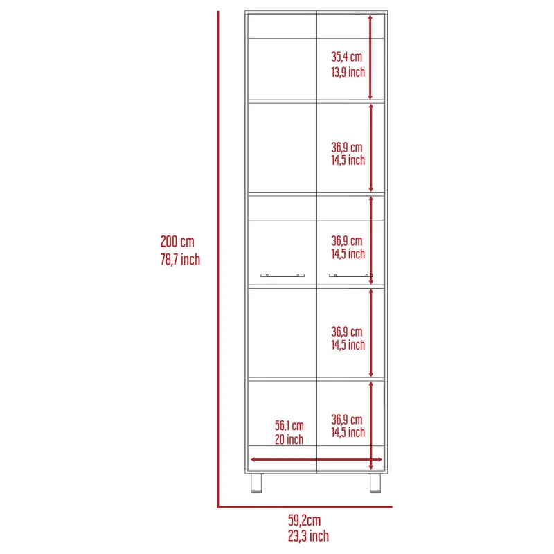 FM FURNITURE Pensacola Pantry Cabinet, White 7 FM FURNITURE Pensacola Pantry Cabinet, White - Image 5