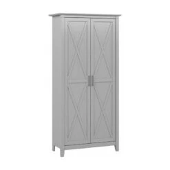 Key West Kitchen Pantry Cabinet In Cape Cod Gray - Engineered Wood