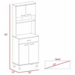 FM FURNITURE Bay Area Pantry, White -Kitchen Storage Store f6e1620403515874 1831 w800 h800 b1 p0