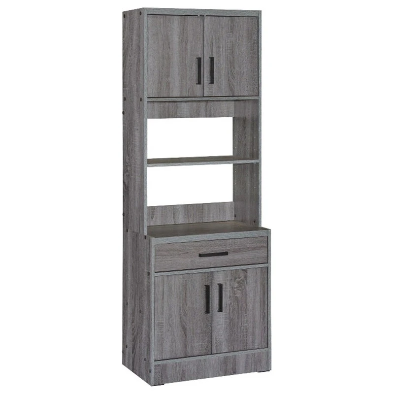 Better Home Products Shelby Tall Wooden Kitchen Pantry In Gray 3 Better Home Products Shelby Tall Wooden Kitchen Pantry In Gray
