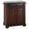 Crosley Alexandria Gray Granite Top Portable Kitchen Island In Mahogany -Kitchen Storage Store f921a552083c8eb5 8177 w800 h800 b1 p0