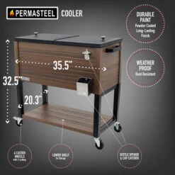 Permasteel 80 Quart Patio Cooler -Kitchen Storage Store fb1122e300ae8553 7151 w800 h800 b0 p0