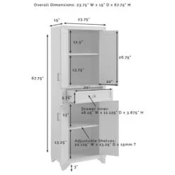 Crosley Tara Pantry Distressed Gray -Kitchen Storage Store fcc1661b0f73b89b 0114 w800 h800 b1 p0