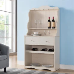 Furniture Of America Hazleton Wood Multi-Storage Baker Rack In Ivory 9 Furniture Of America Hazleton Wood Multi-Storage Baker Rack In Ivory -Kitchen Storage Store fe71f46c0e67e82d 8856 w800 h800 b0 p0