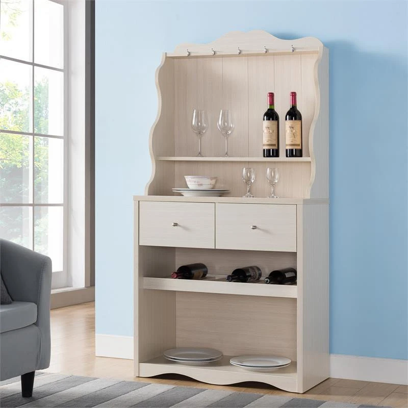 Furniture Of America Hazleton Wood Multi-Storage Baker Rack In Ivory 5 Furniture Of America Hazleton Wood Multi-Storage Baker Rack In Ivory - Image 3