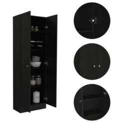 FM FURNITURE Virginia Storage Cabinet, Black Wengue 10 FM FURNITURE Virginia Storage Cabinet, Black Wengue -Kitchen Storage Store fe910b1b03515890 1837 w800 h800 b1 p0