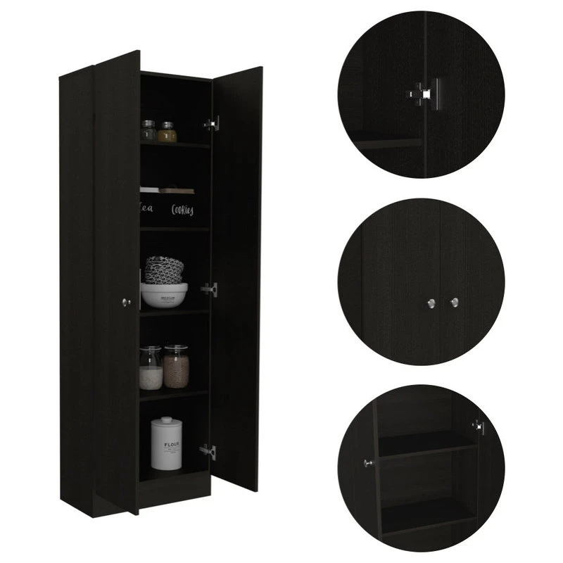 FM FURNITURE Virginia Storage Cabinet, Black Wengue 6 FM FURNITURE Virginia Storage Cabinet, Black Wengue - Image 4