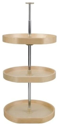 Rev-A-Shelf LD-4BW-263-2036-1 - 20in D-Shape Lazy Susans 3-Shelf