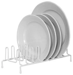 Home Basics White Vinyl Coated Steel Plate Rack
