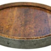 Wine Barrel Lazy Susan With Steel Band, Large 1 Wine Barrel Lazy Susan With Steel Band, Large -Kitchen Storage Store home design 28