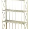 Pemberly Row 25.5" 4 Tier Iron Bakers Rack In White -Kitchen Storage Store home design 33